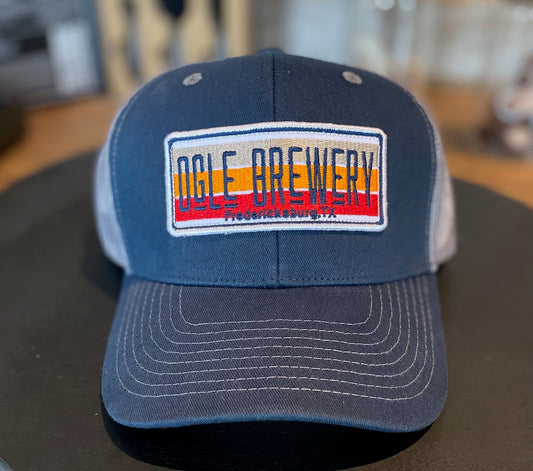 Cap-OB-Navy Striped Logo